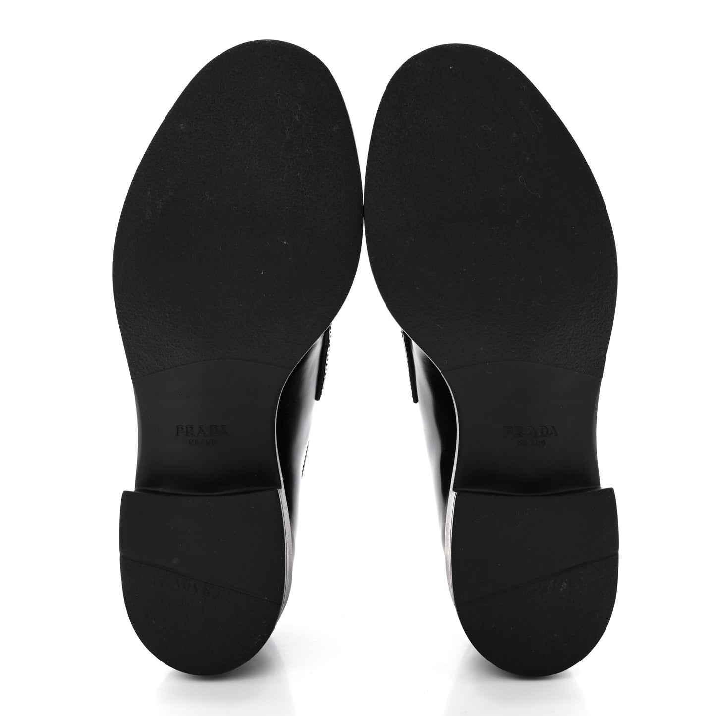 Spazzolato Metal Triangle Logo 50mm Loafers 39.5 Black