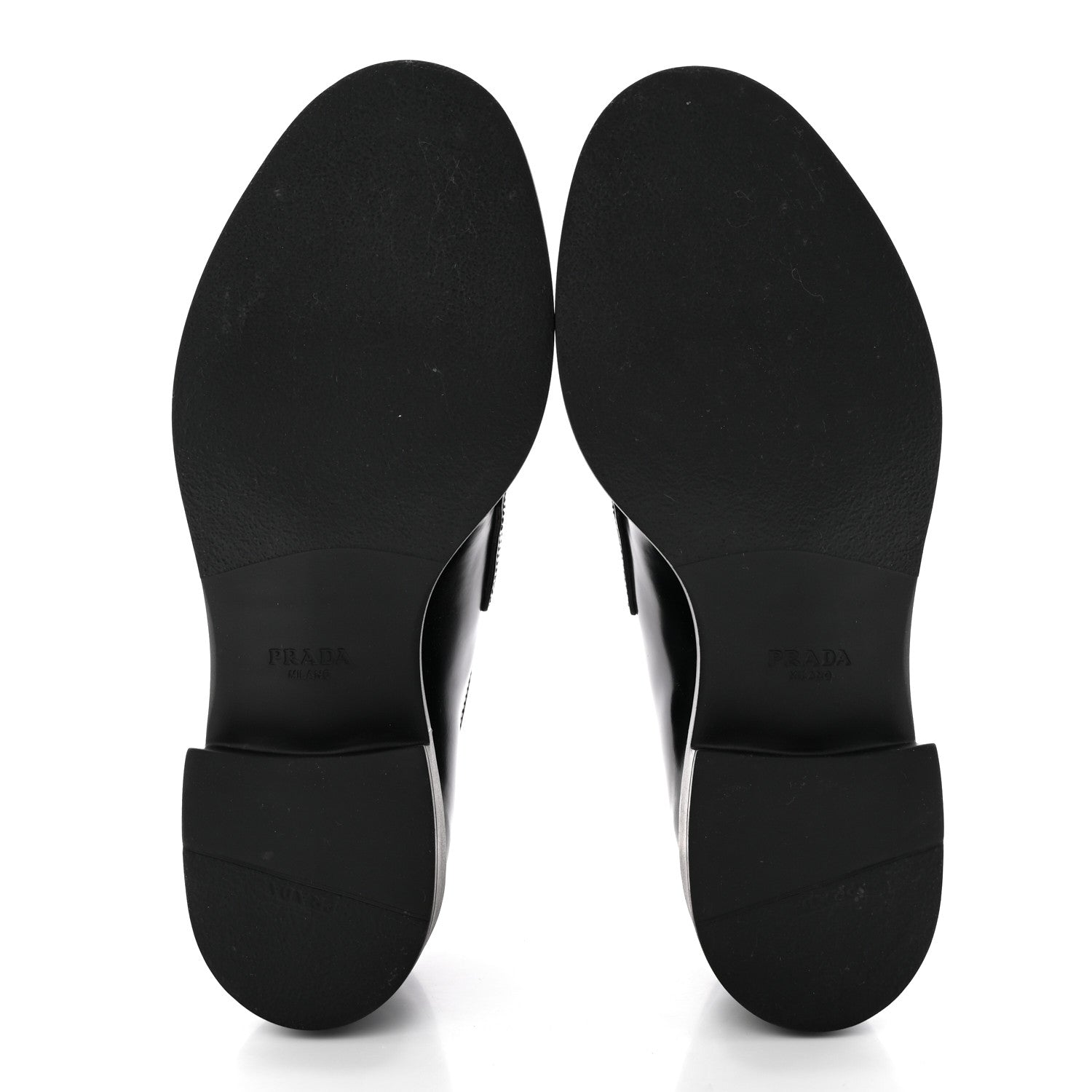 Prada Spazzolato Metal Triangle Logo 50mm Loafers 39.5 Black 5 of 19