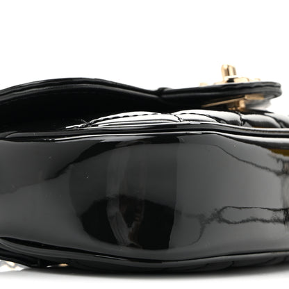 Chanel Patent Calfskin Quilted Mini Clutch Black 9 of 10