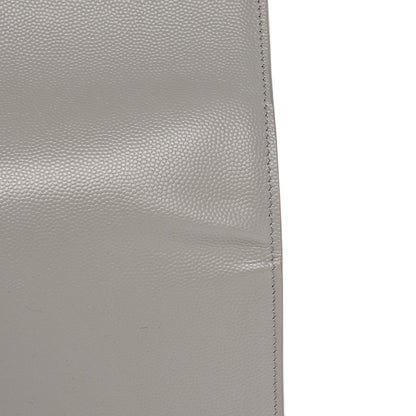 Saint Laurent Grain De Poudre Classic Monogram Kate Clutch Light Grey 8 of 8