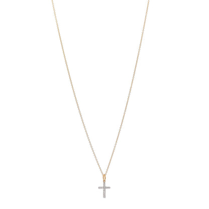 David Yurman 18K Yellow Gold Diamond Cable Collectibles Cross Necklace 1 of 6