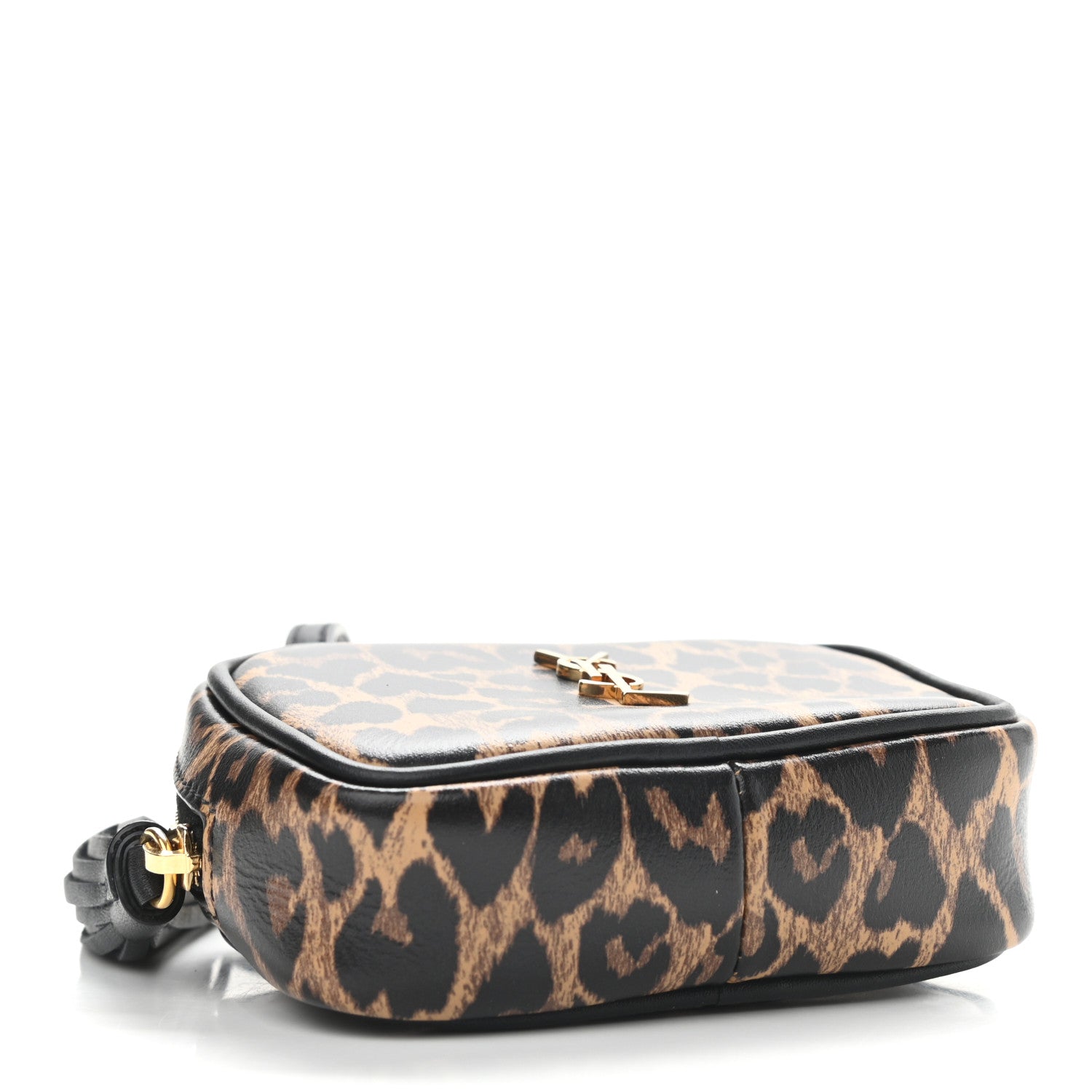 Saint Laurent Calfskin Heart Leopard Print Monogram Baby Lou Camera Bag Toffee 4 of 9
