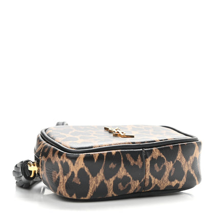 Saint Laurent Calfskin Heart Leopard Print Monogram Baby Lou Camera Bag Toffee 4 of 9