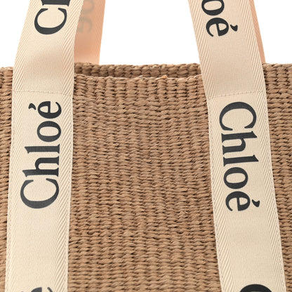 Chloe Raffia Large Woody Tote White 7 of 9