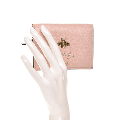 Gucci Cellarius Calfskin Blind for Love Animalier Card Case Perfect Pink 2 of 9