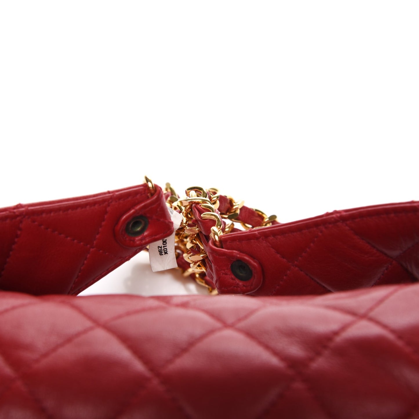 Lambskin Quilted Belt Bag Red