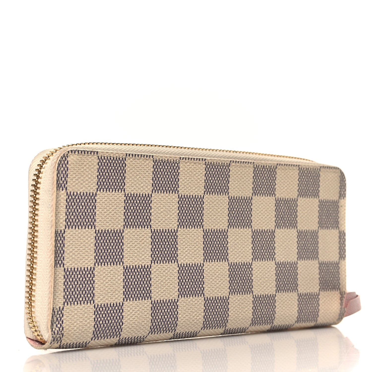 Louis Vuitton Damier Azur Clemence Wallet Rose Ballerine 3 of 7