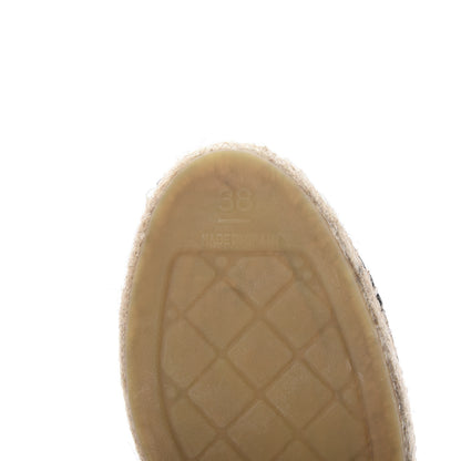 Chanel Lambskin CC Espadrilles 38 Beige Black 6 of 10