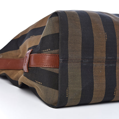 Fendi Pequin Cuoio Vegetale Large Hobo Tobacco Black Cuoio 8 of 18