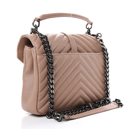 Saint Laurent Sheepskin Matelasse Chevron Monogram Medium College Bag Fard 2 of 14