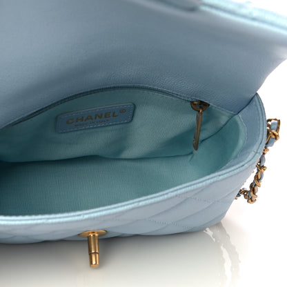 Chanel Iridescent Caviar Quilted Mini My Perfect Flap Light Blue 5 of 13