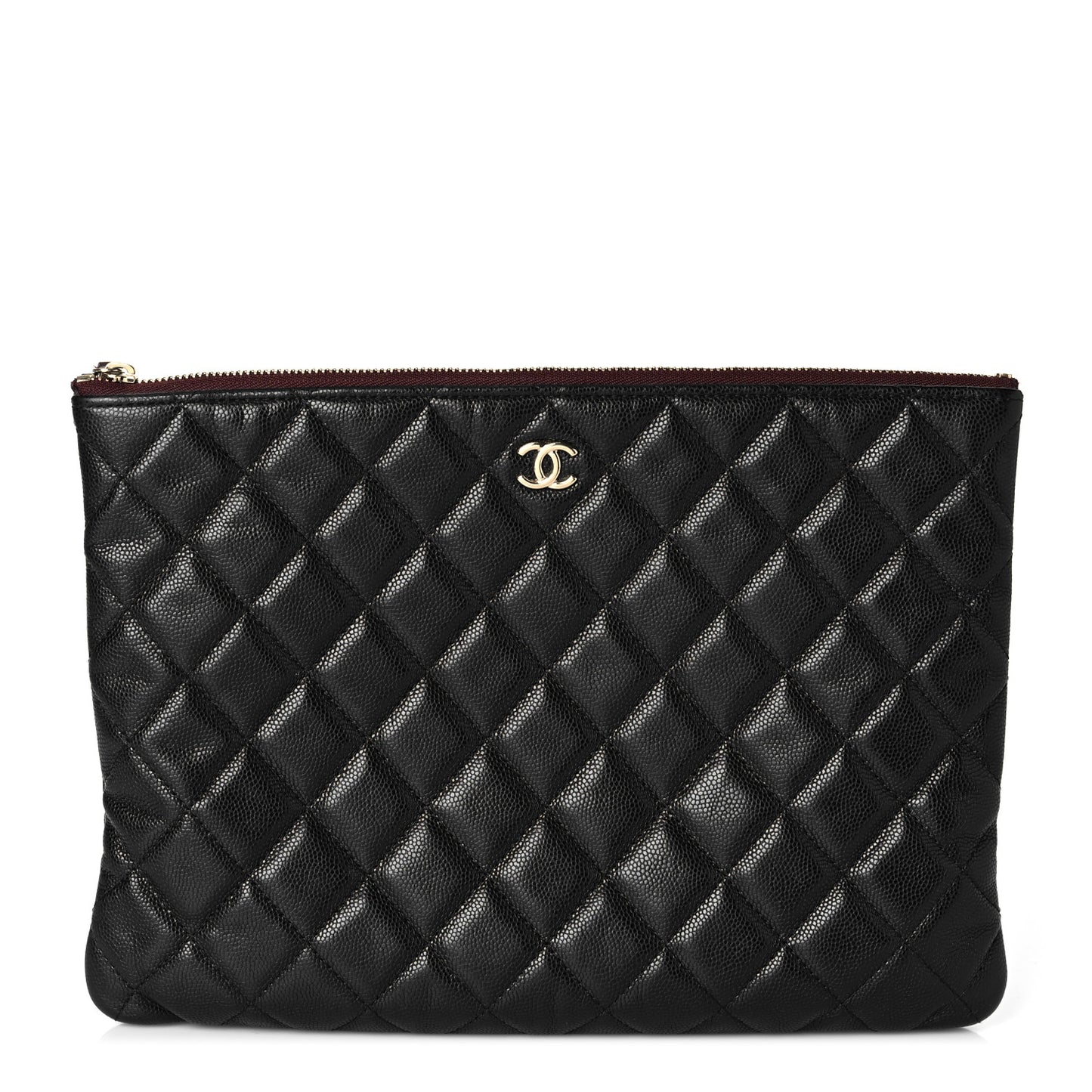 Caviar Quilted Medium Cosmetic Case Black