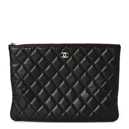 Chanel Caviar Quilted Medium Cosmetic Case Black 1 of 10