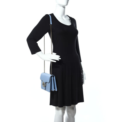 Gucci Dollar Calfskin Small Interlocking G Shoulder Bag Mineral Blue 2 of 17