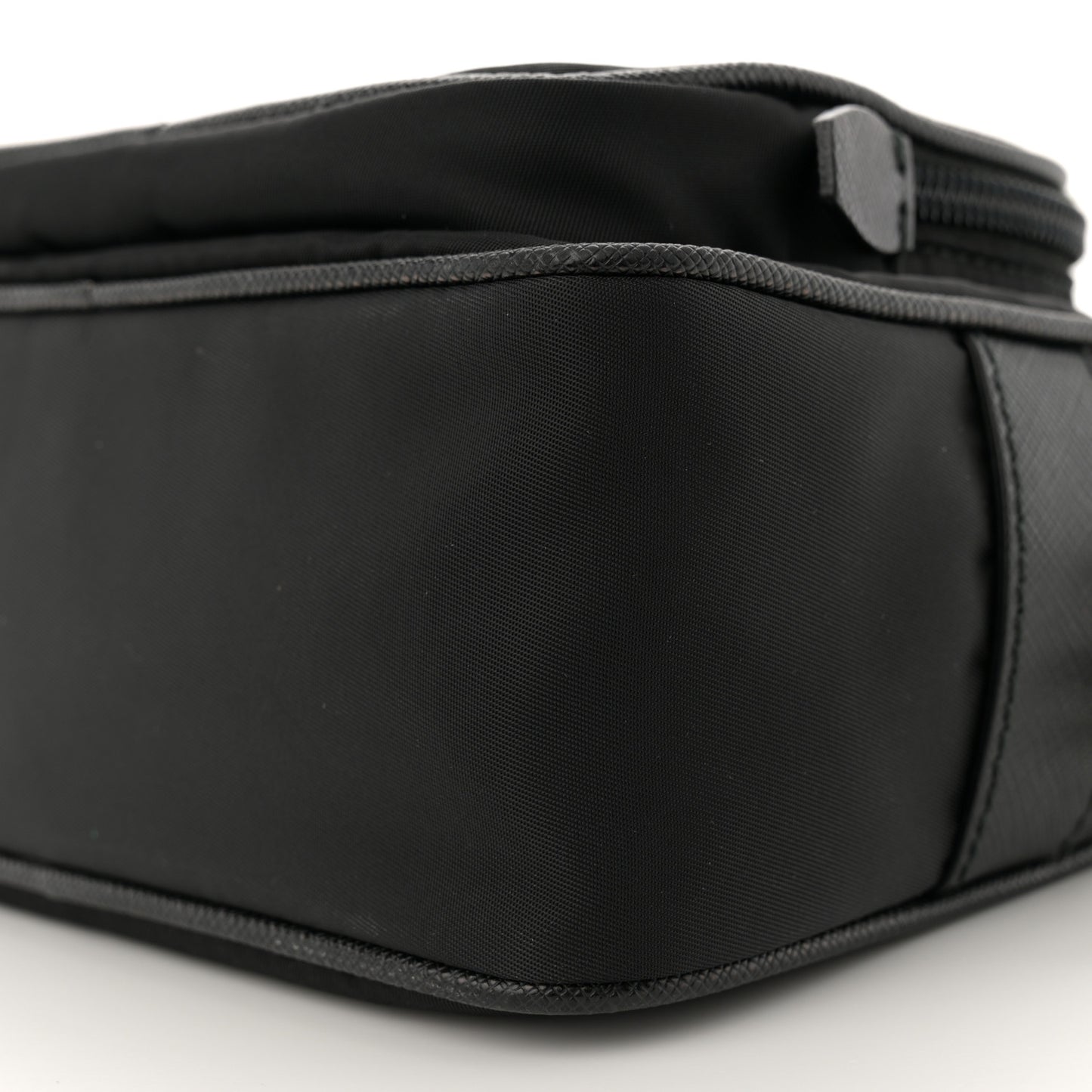 Tessuto Saffiano Brique Crossbody Messenger Bag Black