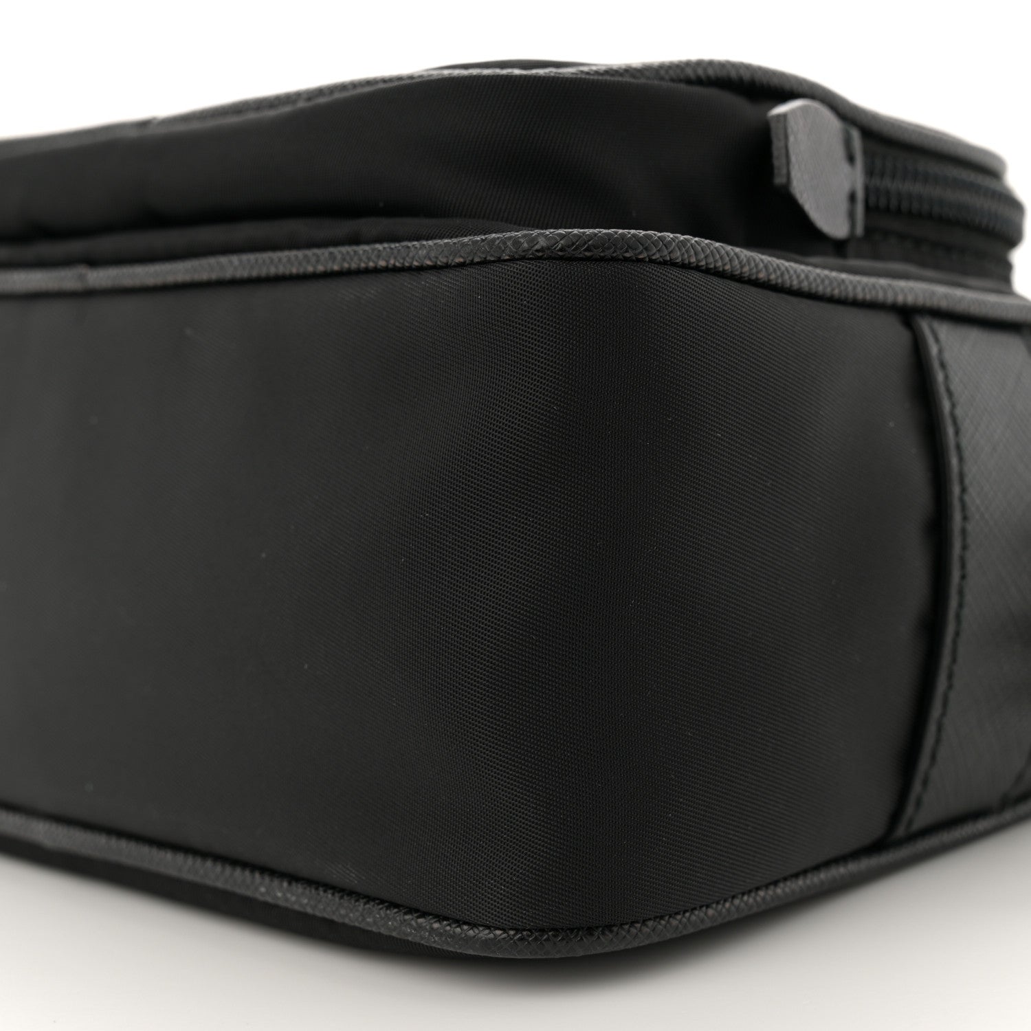 Prada Tessuto Saffiano Brique Crossbody Messenger Bag Black 9 of 9