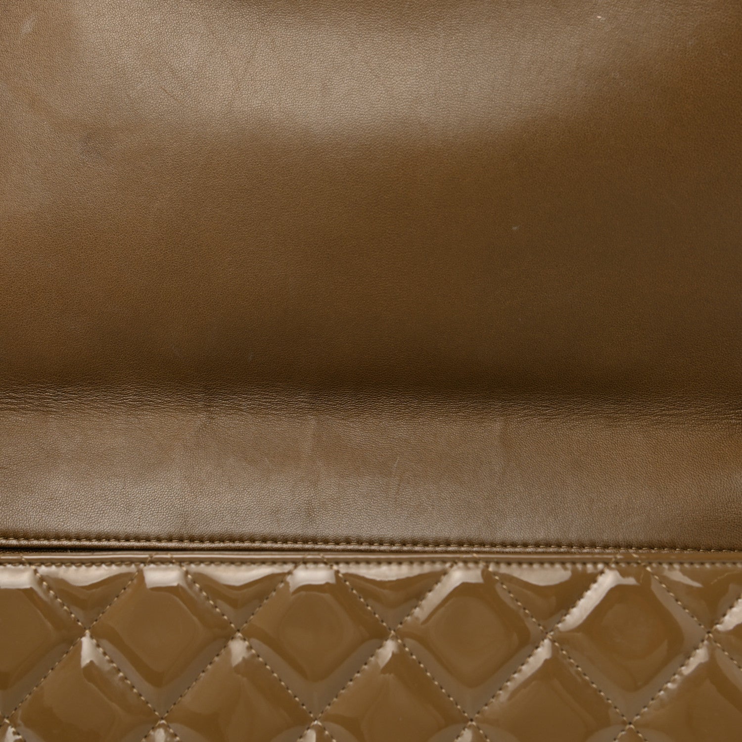 Chanel Patent Quilted Maxi Single Flap Brown 13 of 17