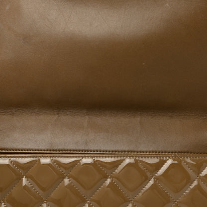 Chanel Patent Quilted Maxi Single Flap Brown 13 of 17