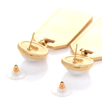Chanel Pearl CC Tags Drop Earrings Gold 3 of 5