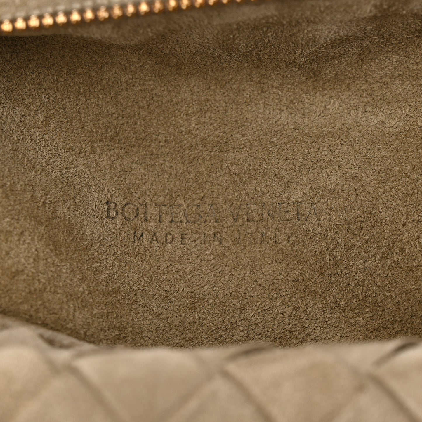 Suede Calfskin Intrecciato Teen Jodie Hobo Taupe