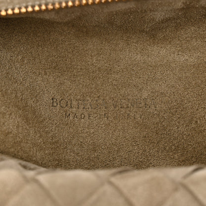 Bottega Veneta Suede Calfskin Intrecciato Teen Jodie Hobo Taupe 6 of 10