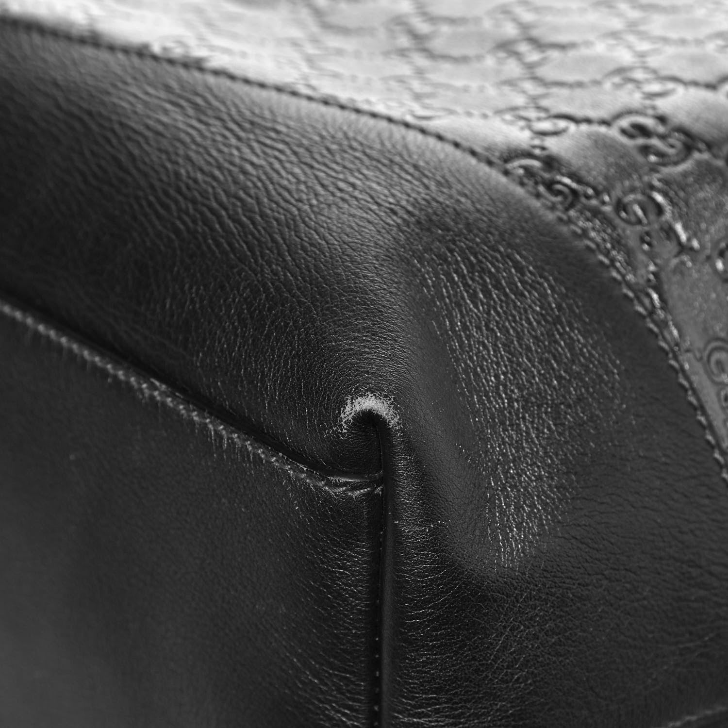 Gucci Metallic Guccissima Large Tote Dark Grey 11 of 13