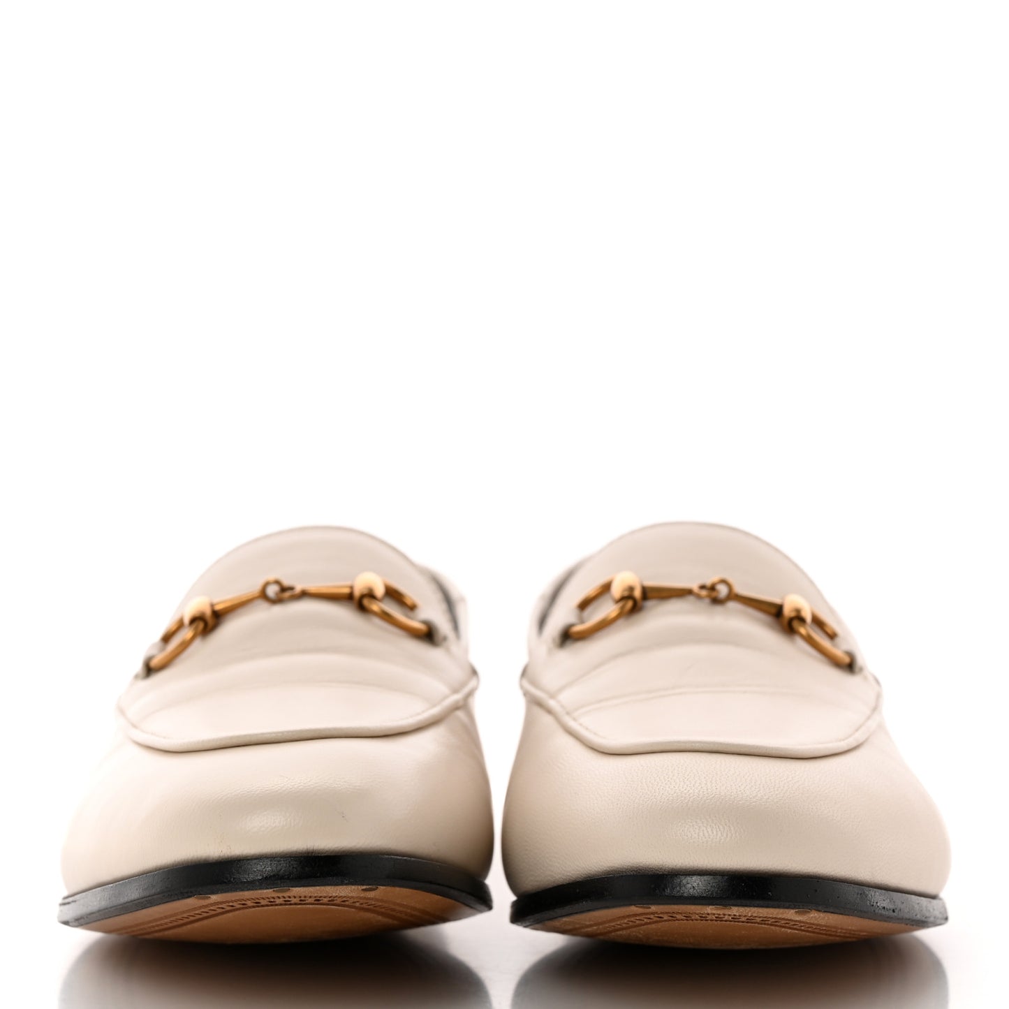 Lambskin Womens Brixton Horsebit Loafers 37.5 Mystic White