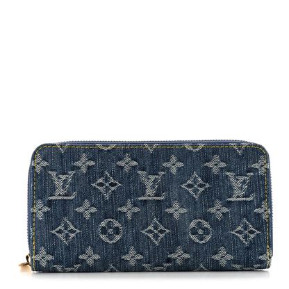 Louis Vuitton Monogram Denim Zippy Wallet Blue 1 of 7