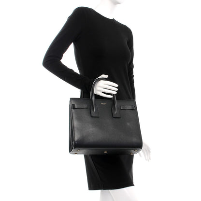 Saint Laurent Grained Calfskin Small Sac De Jour Black 3 of 12
