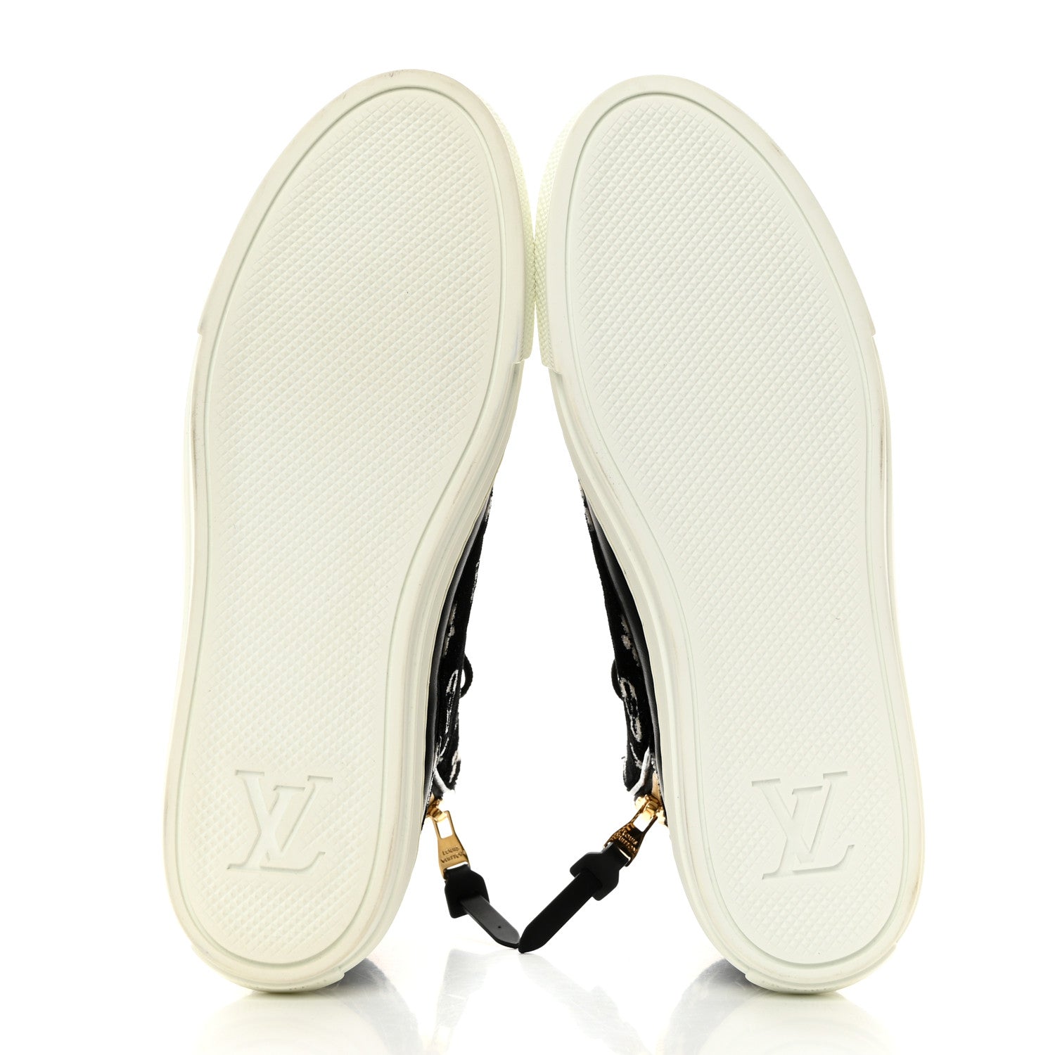 Louis Vuitton Velvet Monogram Stellar Sneakers 38.5 Black White 5 of 9