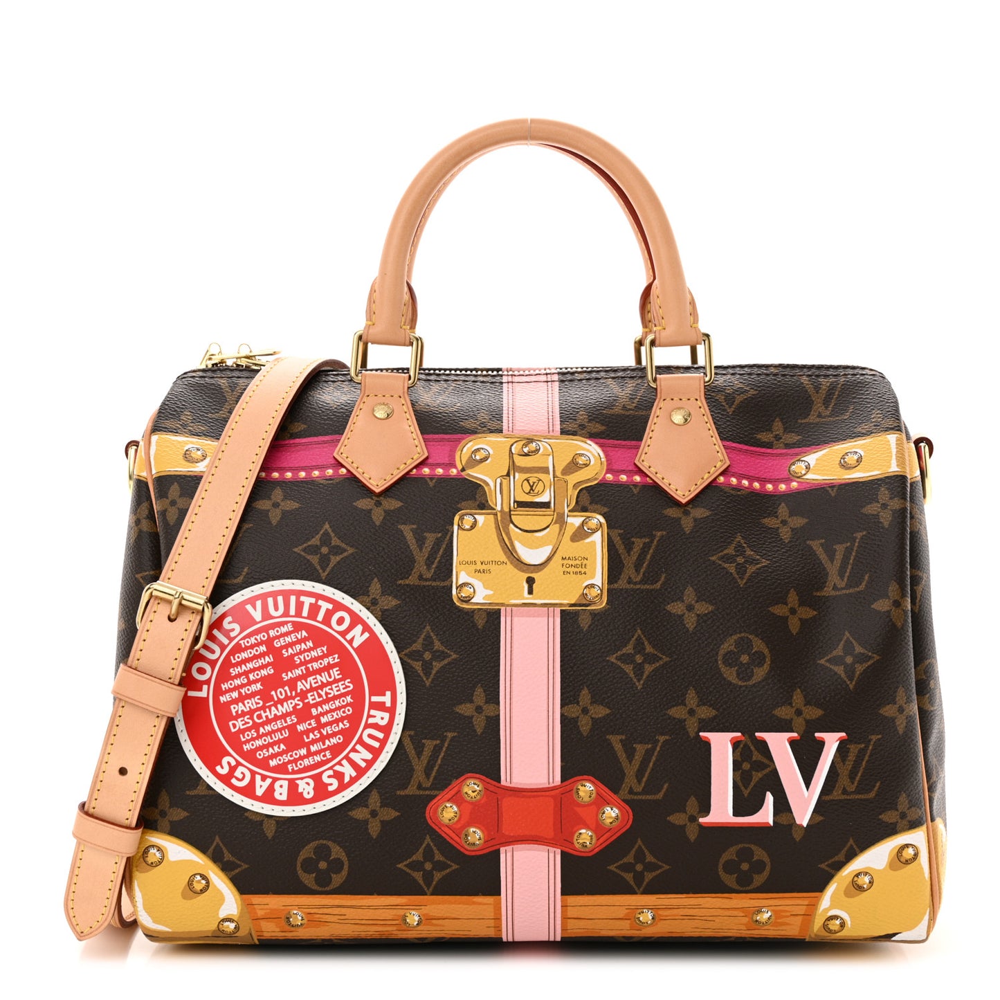 Monogram Summer Trunks Speedy Bandouliere 30