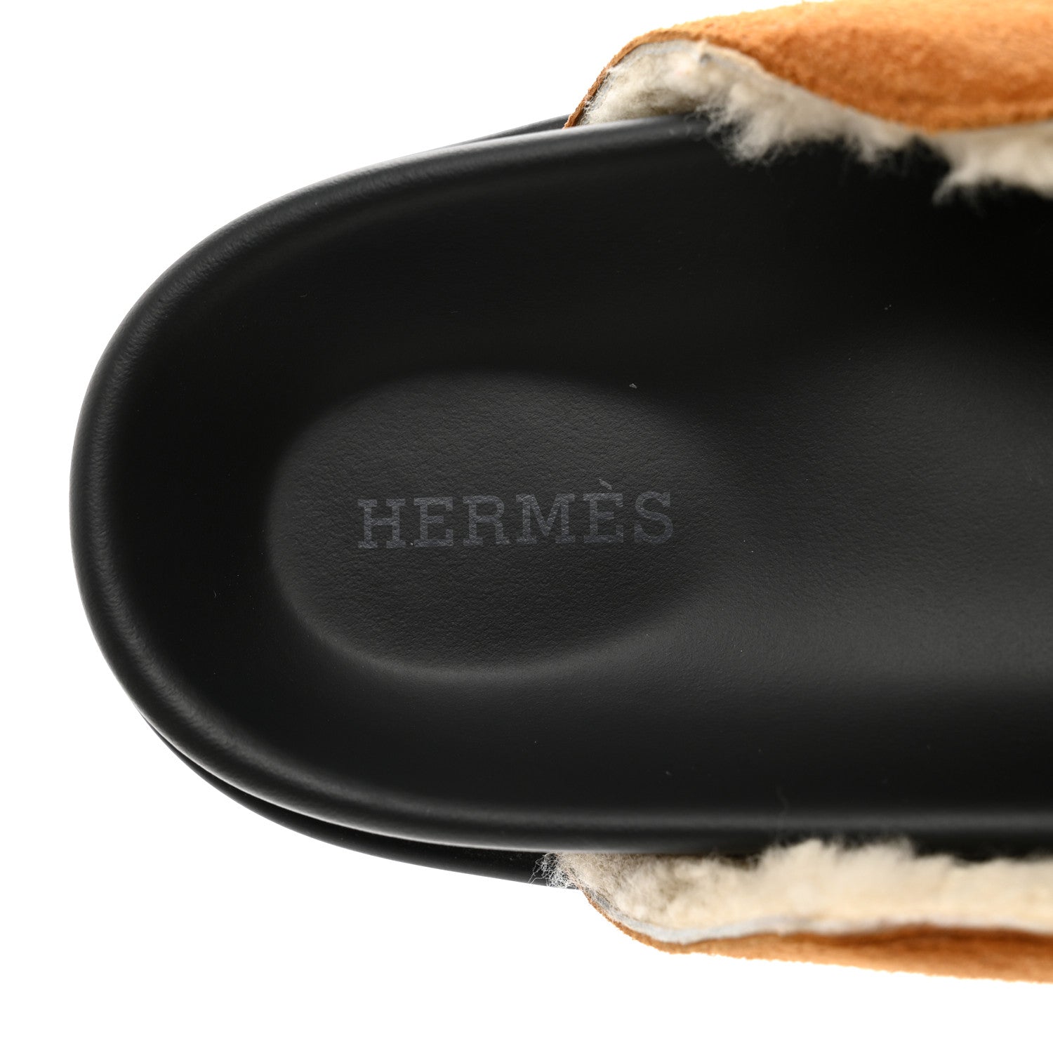 Hermes Suede Goatskin Shearling Go Mules 41 Beige Kraft Ecru 7 of 10