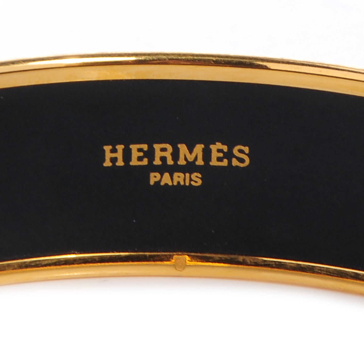 Hermes Enamel Printed Pearl Wide Bracelet 70 Black 3 of 6