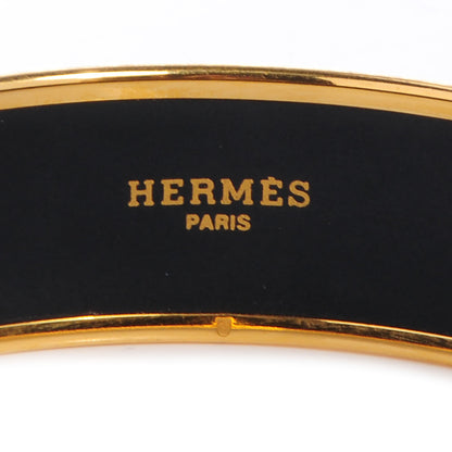 Hermes Enamel Printed Pearl Wide Bracelet 70 Black 3 of 6