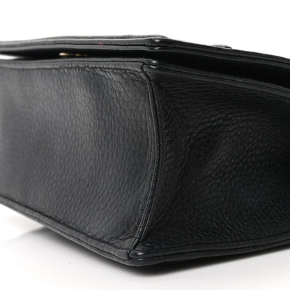 Christian Dior Grained Calfskin Small Diorama Flap Bag Black 10 of 10