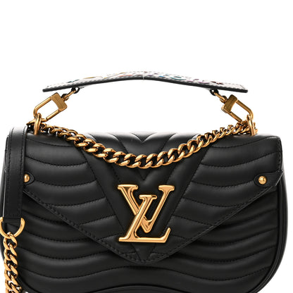 Louis Vuitton Calfskin New Wave Chain MM Black 8 of 14