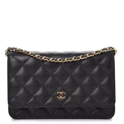 Chanel Caviar Quilted Wallet On Chain WOC Black 1 of 9