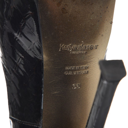 Saint Laurent Vitello Vernice Tribtoo 105 Pumps 35 Black 8 of 10