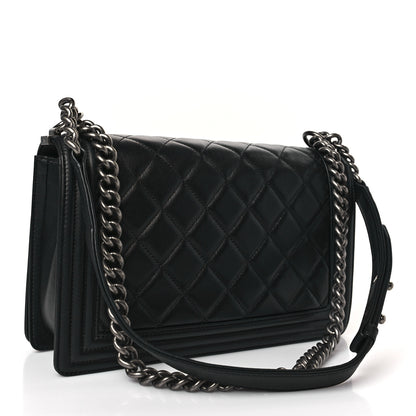 Chanel Lambskin Quilted Medium Boy Flap Black 3 of 9