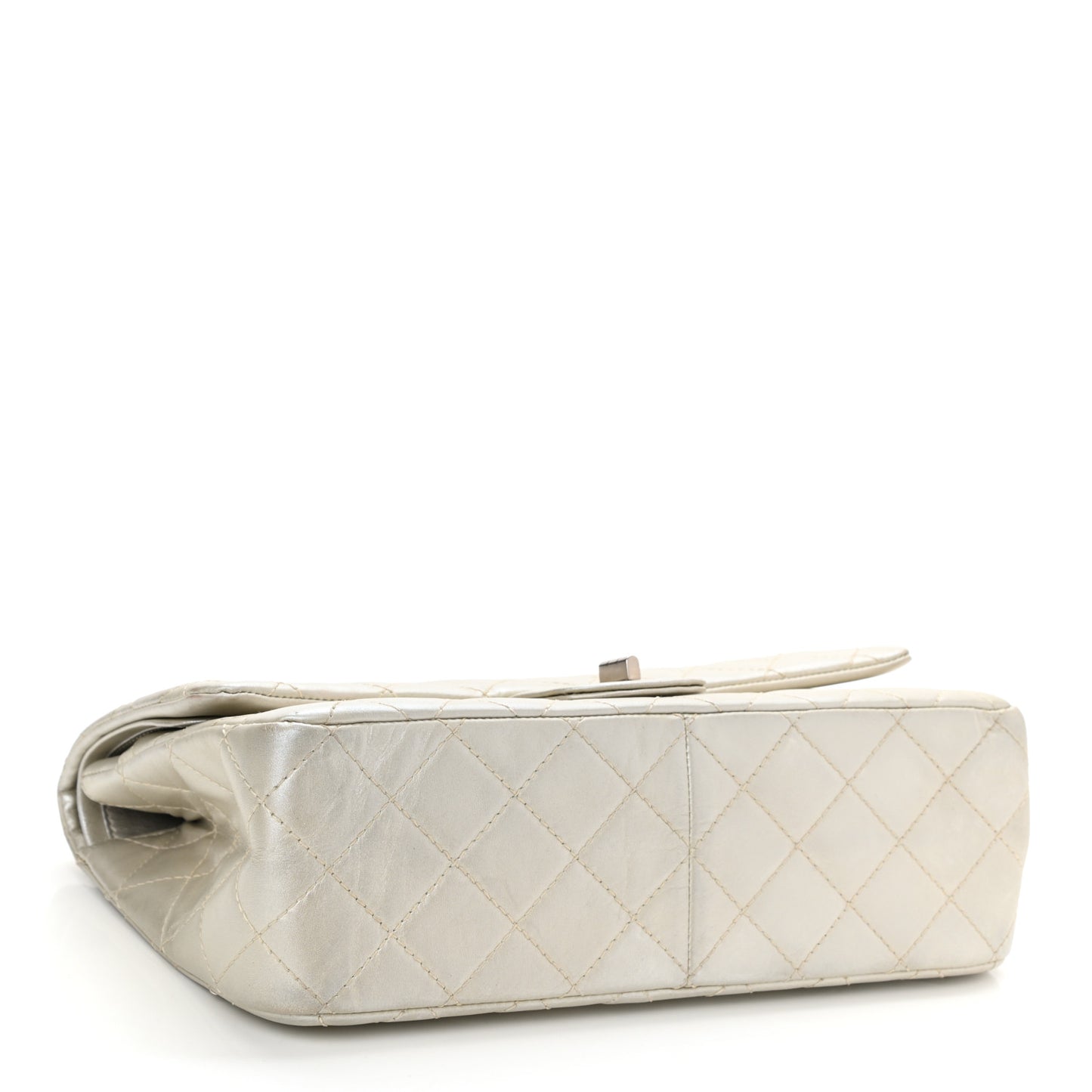 Metallic Lambskin Quilted 2.55 Reissue 227 Flap Silver