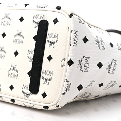 MCM Visetos Medium Project Reversible Shopper Tote White 8 of 17