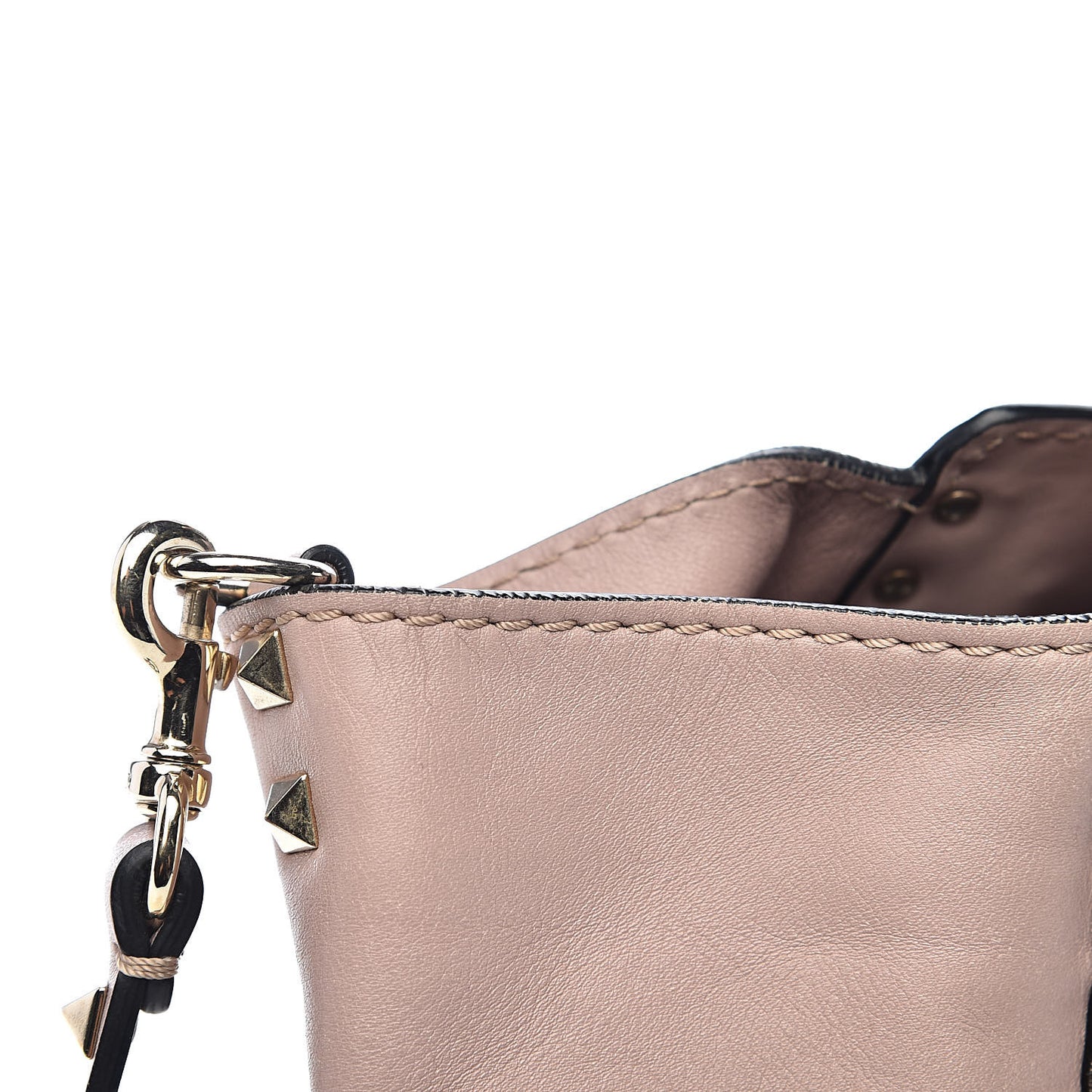 Vitello Medium Rockstud Tote Poudre