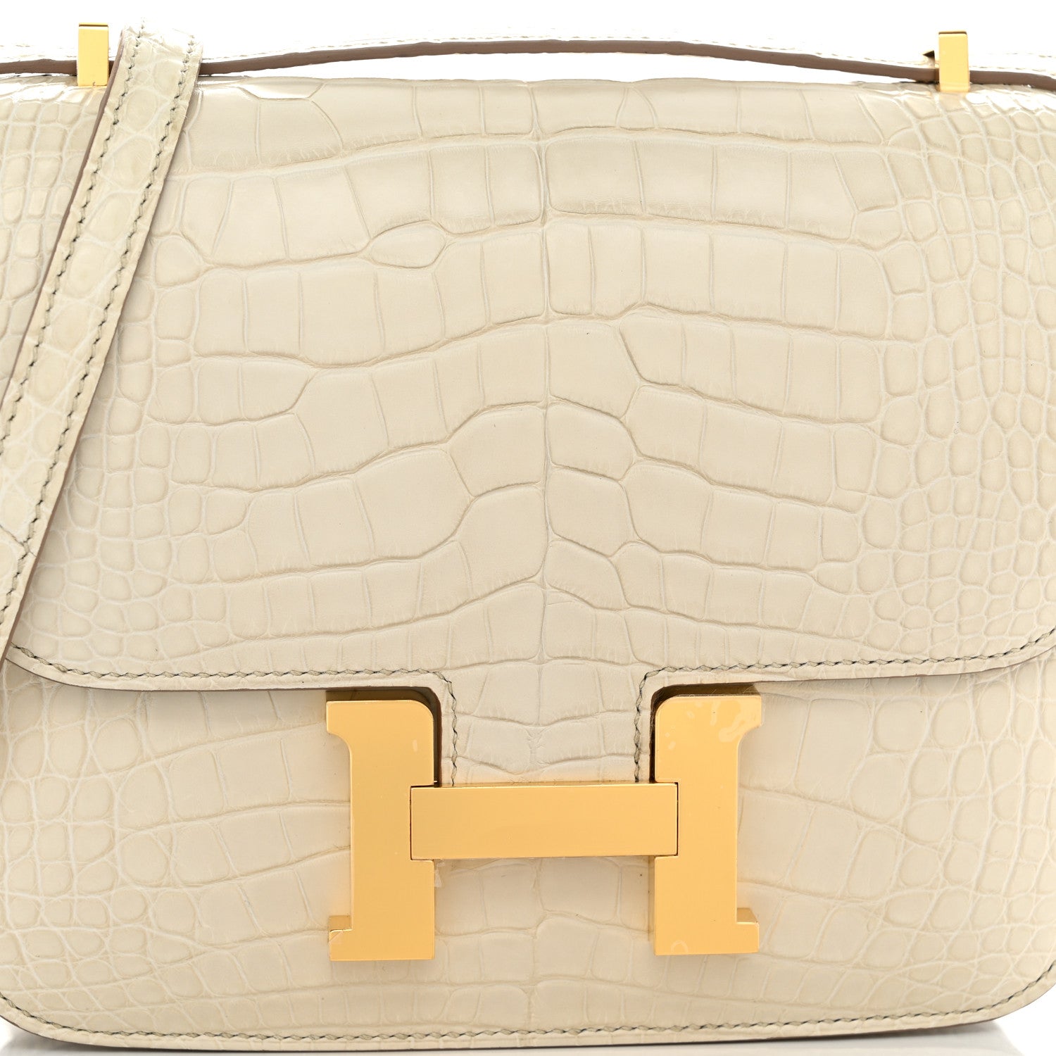 Hermes Matte Alligator Constance 18 Beton 9 of 12