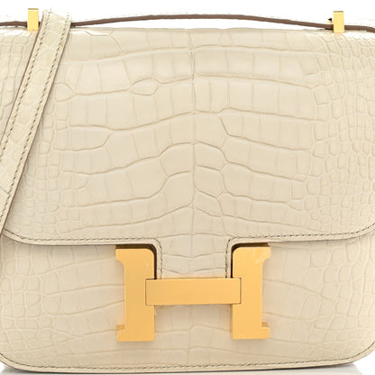 Hermes Matte Alligator Constance 18 Beton 9 of 12