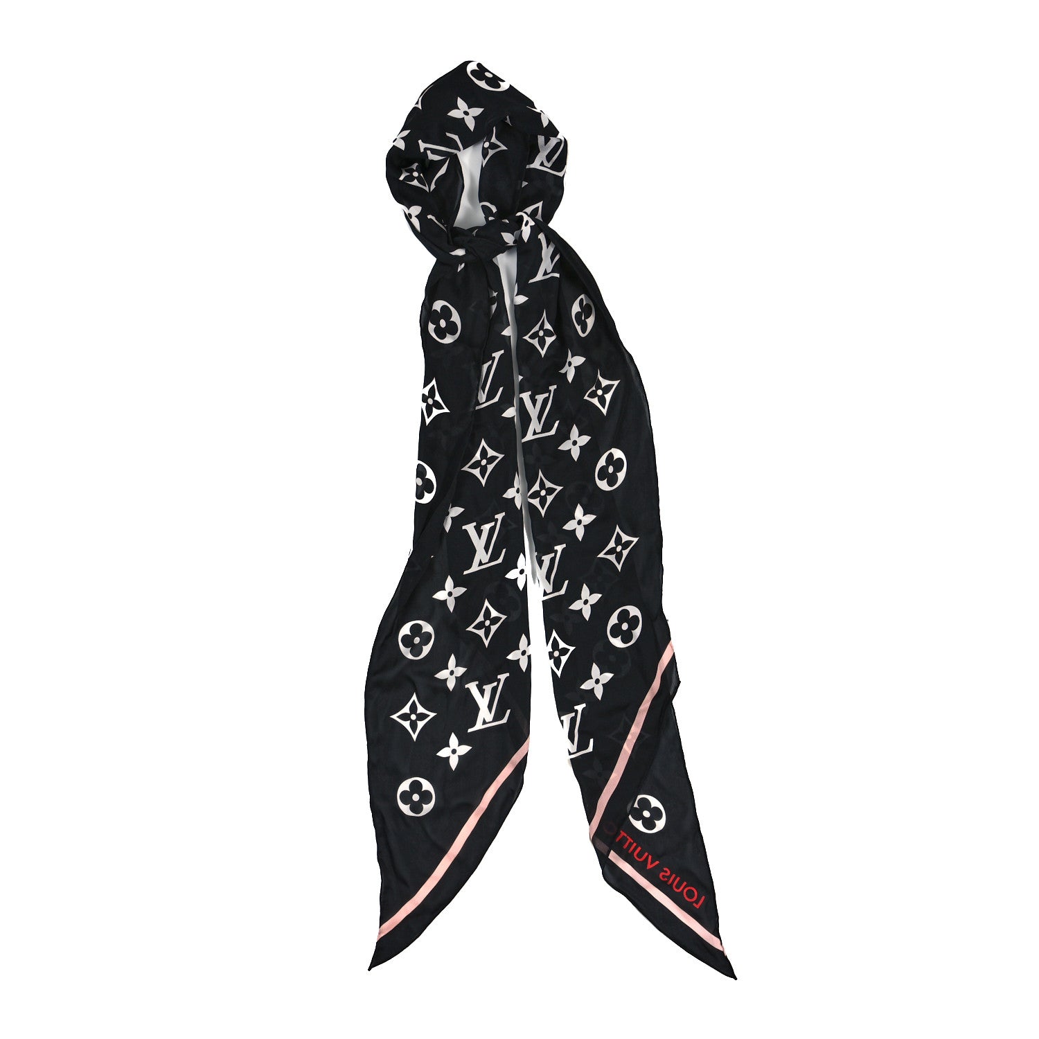 Louis Vuitton Silk Etole Monogram LV Ideal Scarf Black 1 of 4