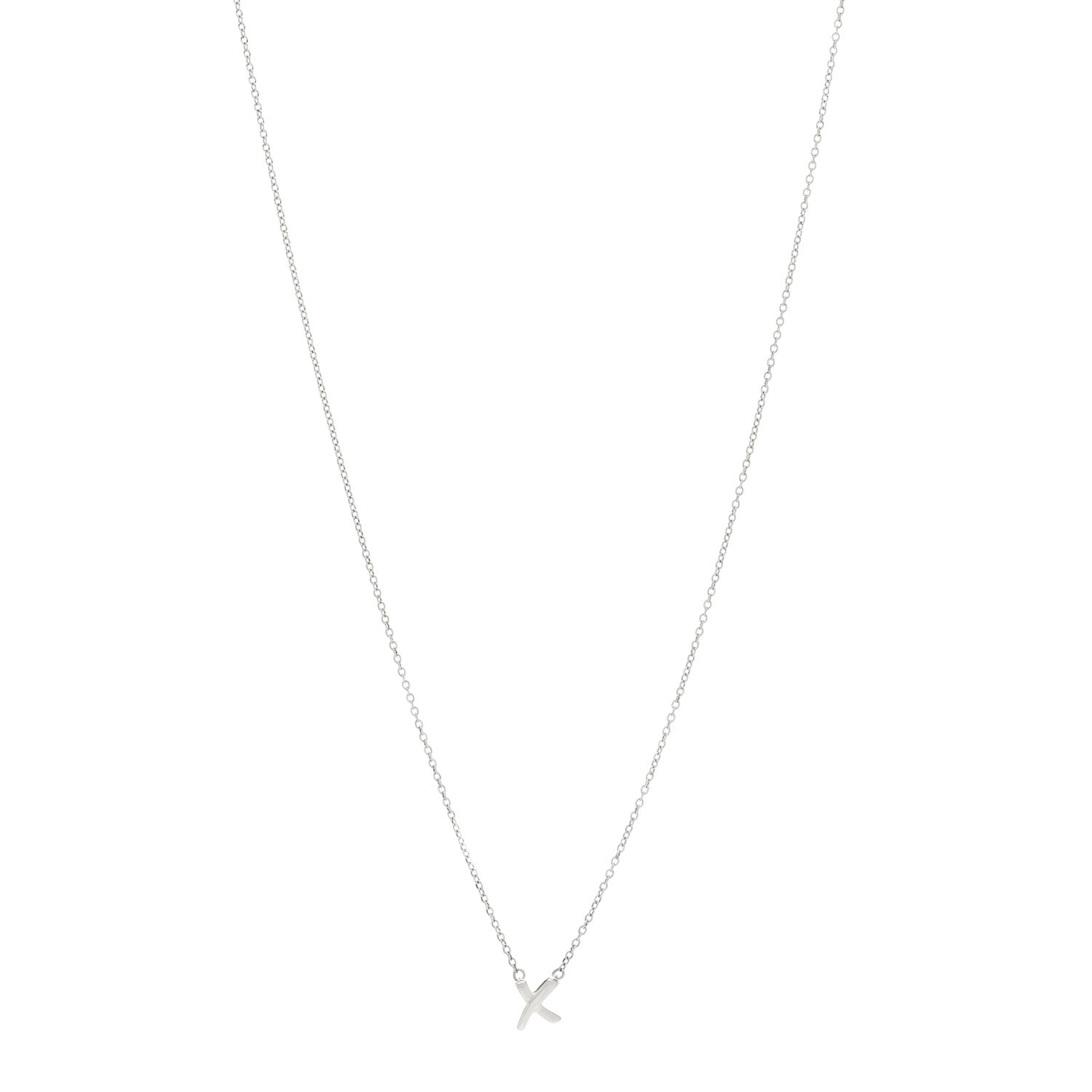 Tiffany Sterling Silver Paloma Picasso Graffiti X Pendant Necklace 1 of 4