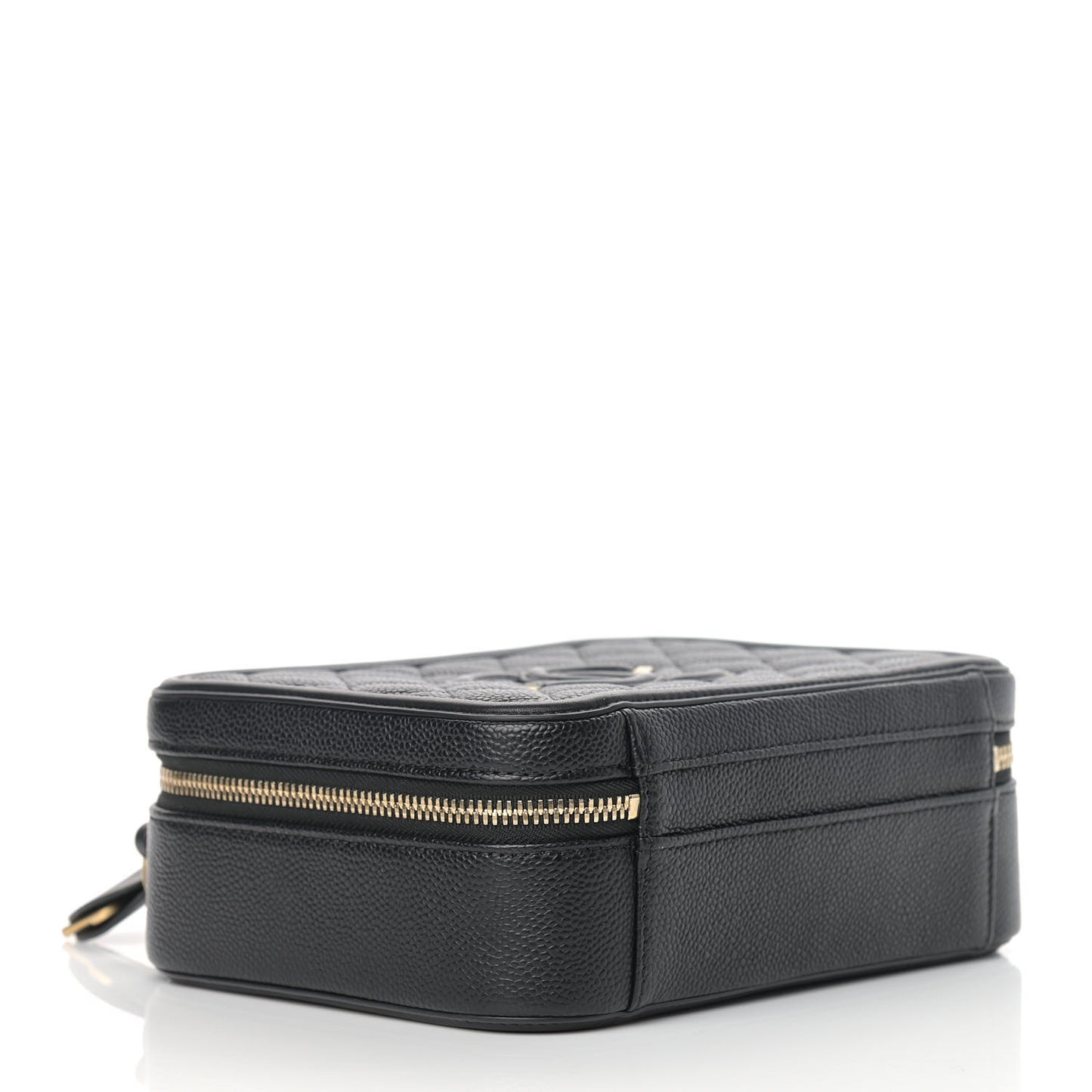 Caviar Quilted Medium CC Filigree Vanity Case Black