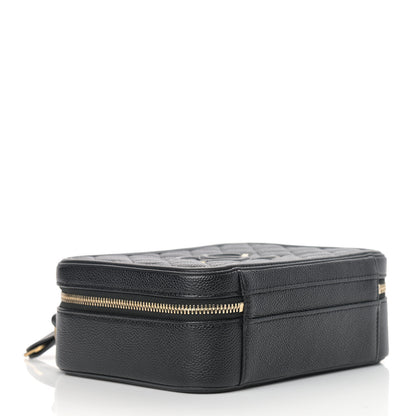 Chanel Caviar Quilted Medium CC Filigree Vanity Case Black 4 of 9