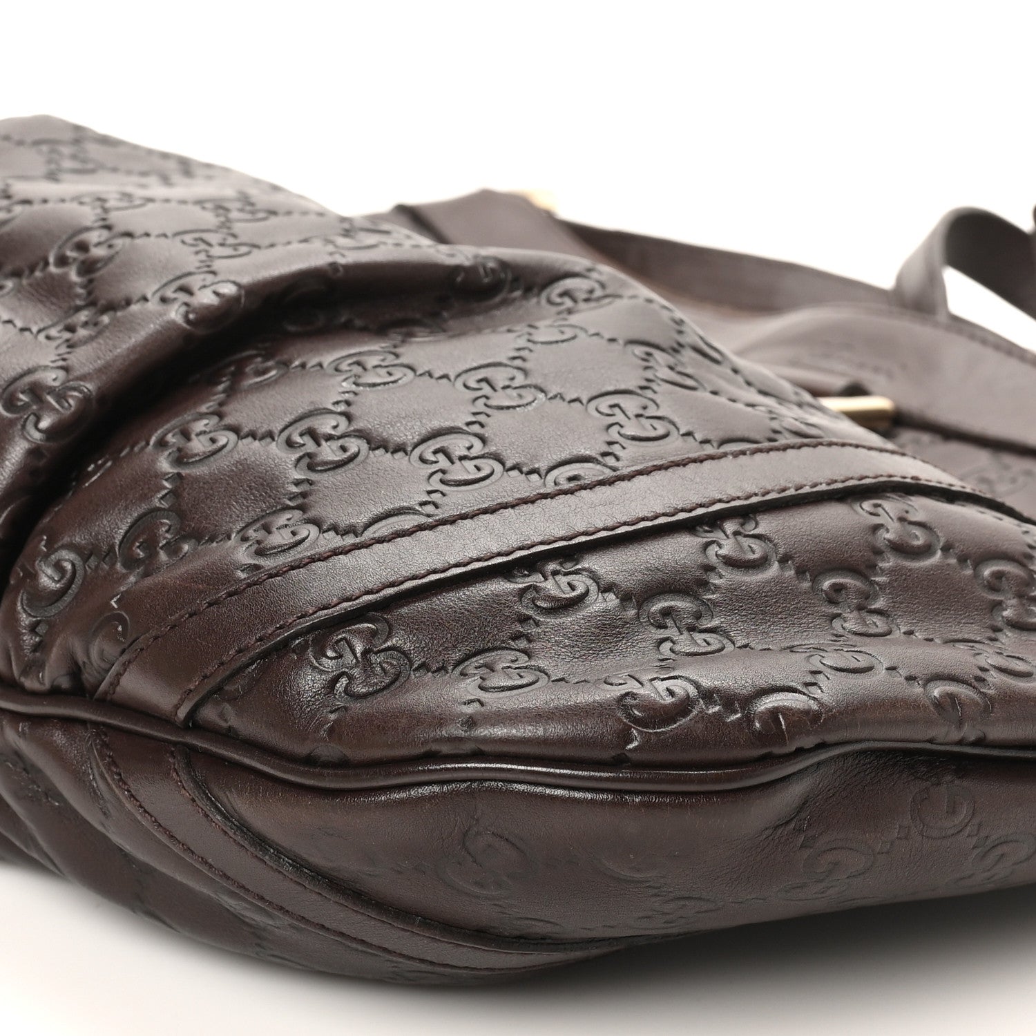 Gucci Guccissima Large D Ring Messenger Dark Brown 10 of 10