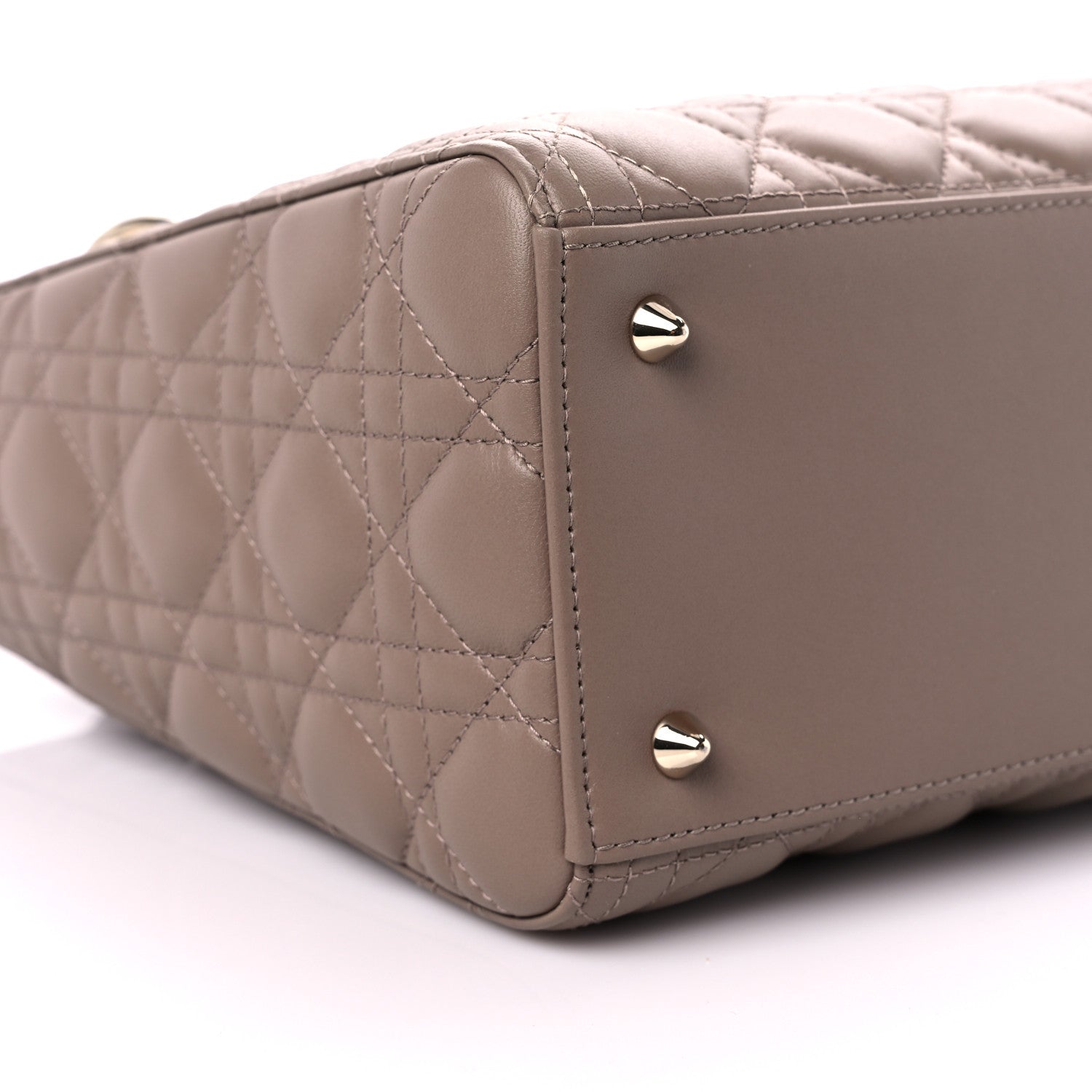 Christian Dior Lambskin Cannage Medium Lady Dior Warm Taupe 7 of 9